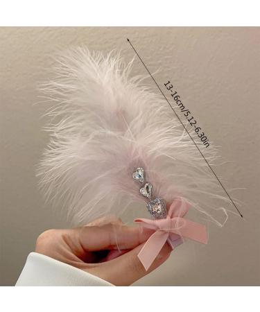 AJTUTUS Bowknot Feather Hair Clip for Girl 1920s Women FlapperCostume Hair Clip Side Hairclip Furry Hair Barrettes Accessories - Buy Online on GoSupps.com