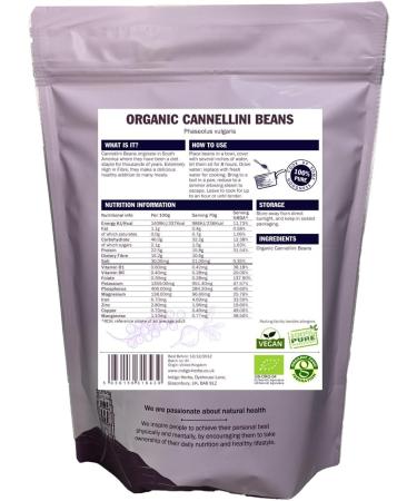 Indigo Herbs Organic Cannellini Beans 1kg - Buy Online on GoSupps.com