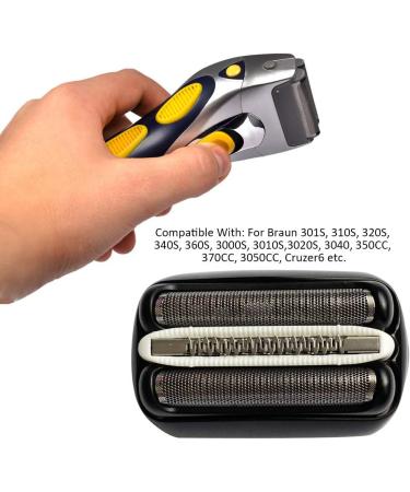 Lyxmy Shaving Film Head Replacement for Braun Series 3 - Compatible with 301S 310S 320S 340S 360S & More - International Shipping Available - Buy Online on GoSupps.com