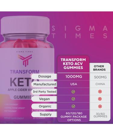 Transform Keto Plus ACV Gummies - Advanced Formula (60 Gummies) - Buy Online on GoSupps.com
