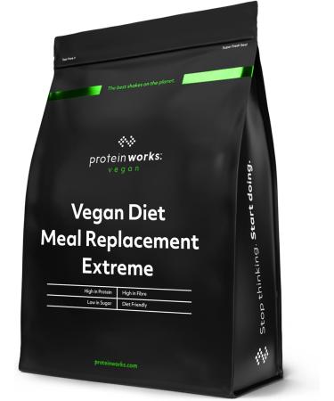 The Protein Works Vegan Diet Meal Replacement Extreme - Strawberries 'n' Cream 500g | Plant Based Shake with Added Vitamins for Weight Loss | 8 Servings - Buy Online on GoSupps.com