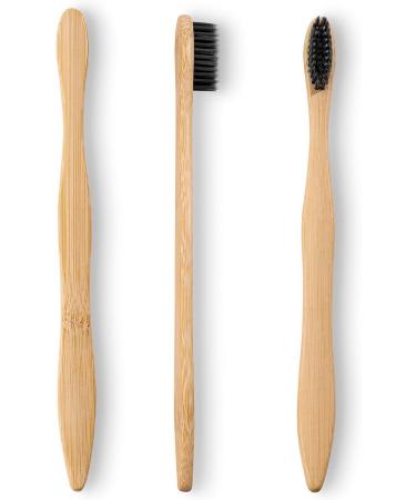 10 Pack Bamboo Toothbrushes - Soft Plant-Based Bristles | Eco-Friendly Water-Resistant for Kids & Adults - Buy Online on GoSupps.com