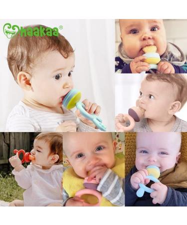 Haakaa Baby Fruit Feeder Breastmilk Popsicle Mold - BPA Free Silicone, Safe Self Feeding for 4+ Months (Gray) - Buy Online on GoSupps.com