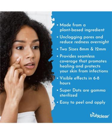 Truly Clear Acne Pimple Patches - Plant Based Hydrocolloid Blemish Zit Dots for Face & Body - Ideal for Cystic Acne - 72 Count Pack - Cruelty-Free Overnight Results - Buy Online on GoSupps.com