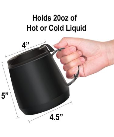 Rehabilitation Advantage 20oz Insulated Wide Body Mug in Black - Stay Hydrated On-the-Go - Buy Online on GoSupps.com