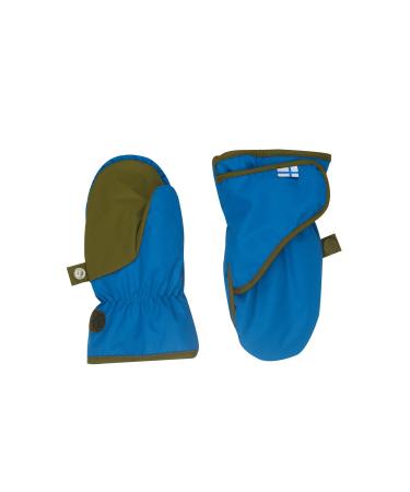Finkid Lapanen Blue - Insulated waterproof kids winter mittens size L - color Seaport - Beech