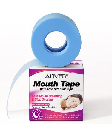 Mouth Tape - 1" x 144" Mouth Tape Roll for Sleeping, Anti Snoring Devices for Better Nasal Breathing, Advanced Gentle Mouth Strips for Nasal Breathing, Improve Sleep Quality & Instant Snoring Relief mouth roll