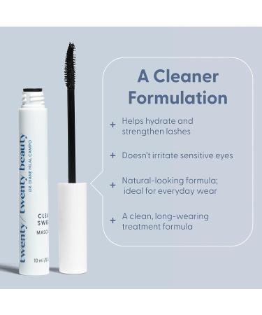 twenty/twenty beauty Clean Sweep Mascara - Long-Lasting Vegan Formula for Sensitive Eyes | 24H Wear, Clean Ingredients - Buy Online on GoSupps.com