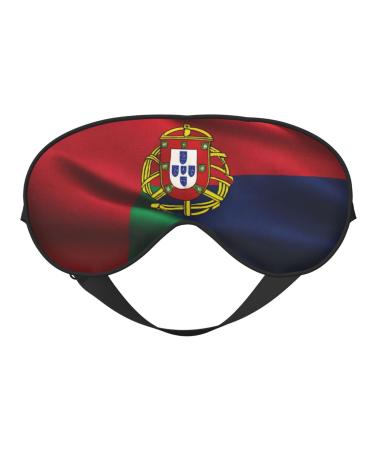 SSIMOO Portuguese Flag Sleep Mask-Adjustable Breathable Fashionable Eye Mask for A Comfortable Sleep Experience Black