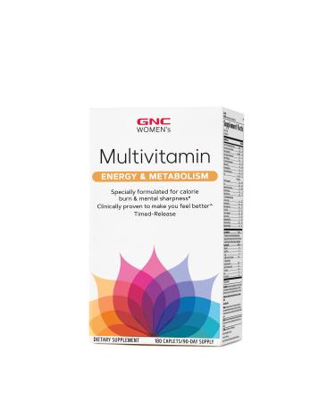 GNC Women's Multivitamin - Energy & Metabolism | Supports Increased Energy Performance Metabolism & Cardiovascular Health | Daily Vitamin Supplement |180 Caplets
