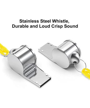 Faty-T 3 Packs Stainless Steel Whistle with Lanyard for Coaches and Referees - Training Whistle for School Sports and Soccer, Football, Basketball - Buy Online on GoSupps.com
