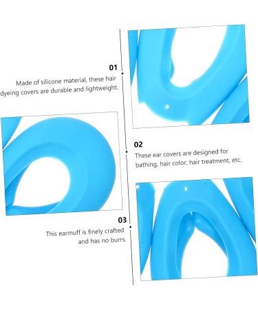 FRCOLOR Ear Protectors 5 Pairs dye earmuffs Coloring Ear Protector ear cover for coloring Silica gel Ear Protection Earmuff ear muffs Dyeing Earmuffs Hair Salon Ear 8x5cm As Shown - Buy Online on GoSupps.com