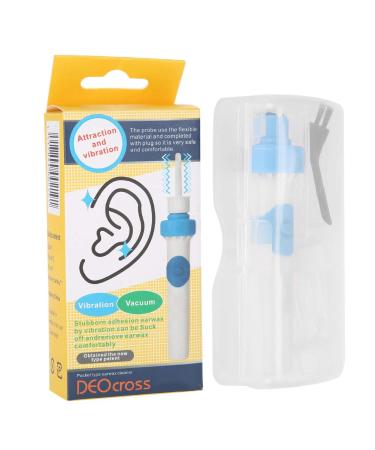 Ear Cleaner Earwax Remover Reusable Ear Blockage Cleaning Kit Mute Soft Safe Electric Earpick with Replacement Heads for Adults Kids