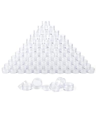 Huayue 80 pieces empty transparent cosmetics doses set cream can empty cans Ride sample container cosmetics container with lid for lip balm lotion lotion cream candles nailart glitter rhinestones - Buy Online on GoSupps.com