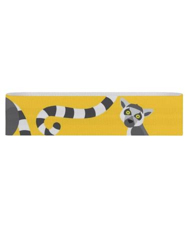 Ring-Tailed Lemur Yoga Workout Bands Comfort Legs Booty Resistance Straps Physical Therapy Aids