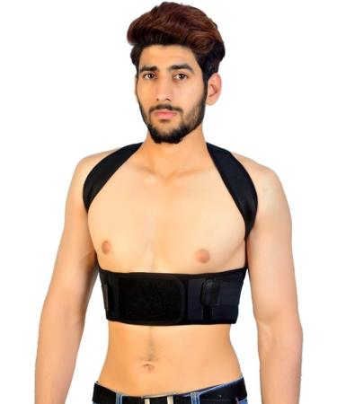Adjustable Magnetic Posture Corrector Deluxe in Large Black Neoprene - Four Colors - Buy Online on GoSupps.com