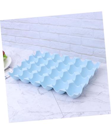 LABRIMP Box Egg Container Food Storage Organizer Recyclable Egg Bins Egg Tray Egg Holder Egg Rack Household Blue 29*19CM - Buy Online on GoSupps.com