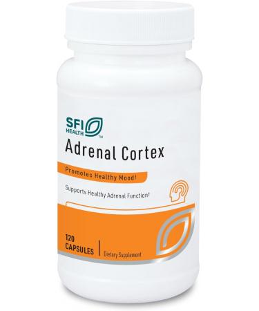 Klaire Labs Adrenal Cortex 250 mg - Adrenal Support Supplements for Cortisol Management Support - Help Support Healthy Adrenal Function for Women & Men - Gluten-Free, Hypoallergenic (120 Capsules) 120 Count (Pack of 1)