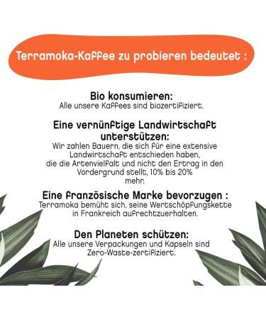 TERRAMOKA Organic Coffee Gourmet Box - 105 Biodegradable Capsules - Compatible with Nespresso Capsule Machines - Gift Idea - Discovery Case (7 * 15) - Zero Waste - Roasted in France - Buy Online on GoSupps.com