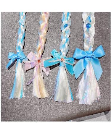 ISABELLA MOON Kids Girls Toddlers Blue Elsa Ponytail Hair Extension Party Hair clips Snowflake Crown Headband Hairband Costume Dress up Braided Wigs Pink Snowflake Headband - Buy Online on GoSupps.com
