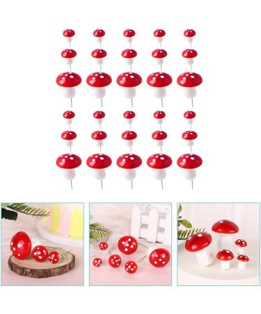 Didiseaon 30pcs Mini Foam Mushroom: Cupcake Toppers Food Picks Cute Tiny Mushrooms Dessert Decoration for Woodland Theme Birthday Party Garden Ornament Flower Pots Bonsai Micro Landscape - Buy Online on GoSupps.com