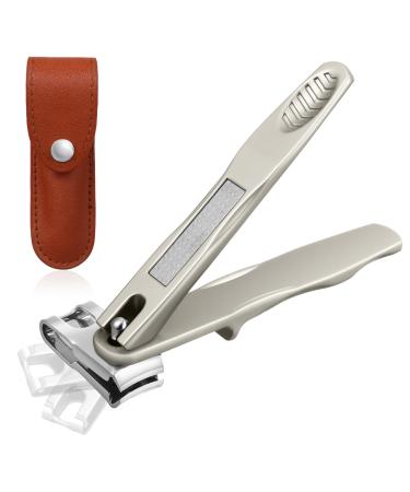 Nail Clippers for Seniors 360 Degree Rotary Fingernail and Toenail Clippers with Long Handle Ultra Sharp Sturdy Stainless Steel Heavy Duty Large Toe Nail Clippers for Thick Nails Built-in Nail File