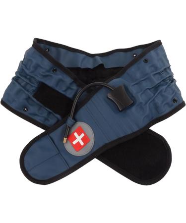 Orenic Premium Return Compression Belts | Inflatable TPU Lumbar Support & Muscle Relaxation | Effective Back Decompression (Blue + Silver Pump L) - Buy Online on GoSupps.com