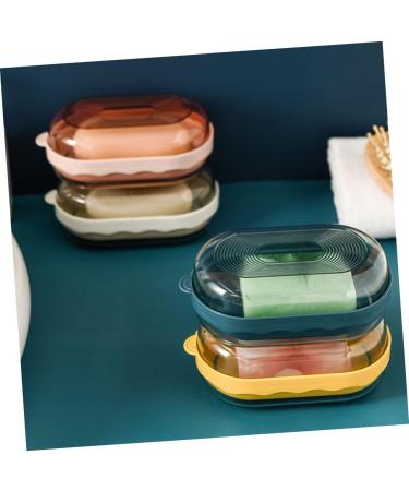 GAXIRE 2pcs Box Soap Box Portable Soap Dish Toilet Soap Holder Soap Dish with Cover Bar Soap Holder for Shower Kitchen Soap Holder Soap Dish with Lid Trays Toiletries Household Pp Travel - Buy Online on GoSupps.com