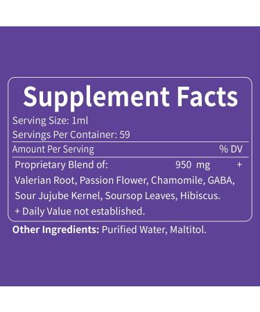 Passion Flower Sleep Support Liquid Drops Natural Herbal Formula with Valerian Root Chamomile Extract Support Sleep Soundly & Relaxation. High Bioavailability Supplement.4oz - Buy Online on GoSupps.com
