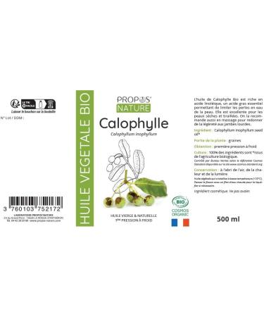 CALOPHYLLE ORGANIC VEGETAL OIL 50 ml** - Buy Online on GoSupps.com