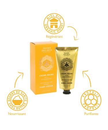Buy Bread the Sens Hand Cream - 97% Natural Honey Lotion for Very Dry Hands & Skin | Shea Butter & Almond Oil | French Hand Care 75ml - Buy Online on GoSupps.com