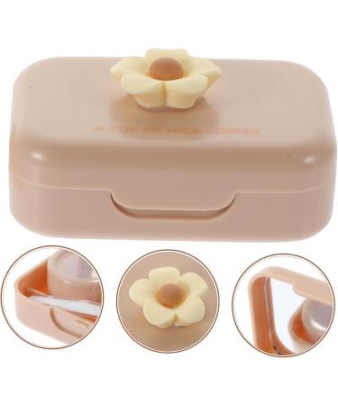 Solustrie Colored Contact Lens Case - 3 Pack Cosmetic Container for Travel - Compact & Stylish 6.20x4.20x2.20cm - Buy Online on GoSupps.com