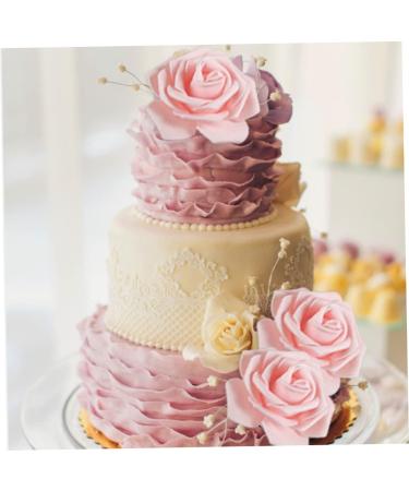 Obelunrp Womens Day Cake Topper 10PCS Pink Rose Flower Cake Topper Party Cake Decor for 3.8 Goddess Festival Mother Day (2.95x7.87inch) - Buy Online on GoSupps.com