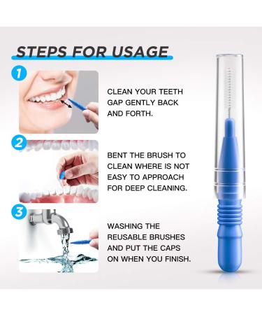 Interdental Brush Flossing Head (72 Count) - Easy-to-Use Tooth Cleaning Tool - 2.5mm/3mm - 1 Pack - Buy Online on GoSupps.com
