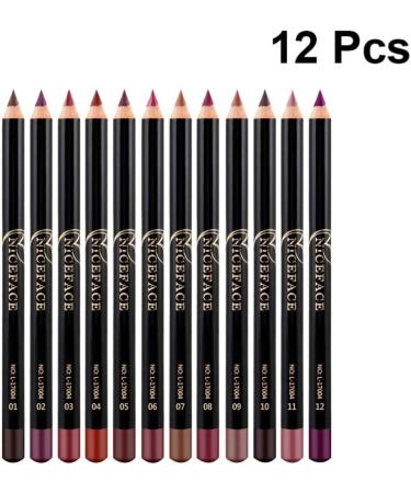  RVUEM 12pcs Lip Liner Lip Liner Makeup Lip Liner Set Lip Liner Pencil Waterproof Lip Liner for Lady Girls Women - Buy Online on GoSupps.com