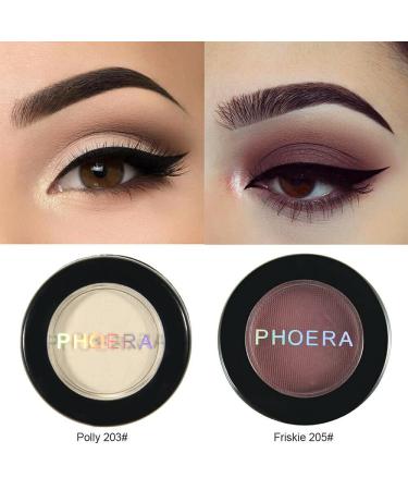 Phoera AQUAPURITY Waterproof Matte Eyeshadow Palette - 12 Pigment Colors - Long Lasting Face Powder Eye Shadow - 201 WHITE - Buy Online on GoSupps.com