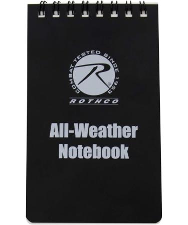 Rothco All-Weather Waterproof Notebook (3x5 Black) - Durable Outdoor Writing Pad for International Shipping - Buy Online on GoSupps.com