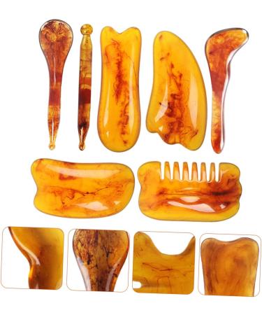 Minkissy Gua Sha Massage Board & Eye Massage Balls Set - 7-Piece Jade Facial & Body Tool for Skin Care Massage and Relaxation | International Shipping Available - Buy Online on GoSupps.com