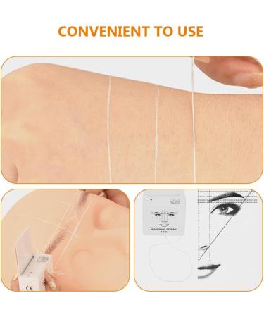 POPETPOP Specialty Tools Eyebrow Thread Tool Eyebrow Shaping Ruler Eyebrow Trimming Ink 4.6x1.8x7.5cm White - Buy Online on GoSupps.com