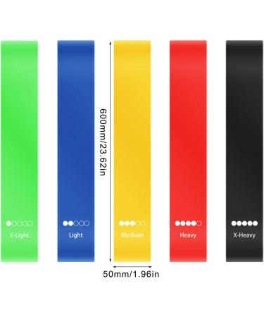 5Pcs Workout Rings Band Resistance Band Legs And Butt Hip Circles Resistance Band Nonslip Resistance Rings Exercise Band - Buy Online on GoSupps.com