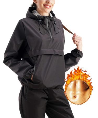 Bingrong Women Sauna Shirt - Thermo Long-Sleeved Training Suit for Fitness & Weight Loss | Quick Drying Body Shaper & Waist Trainer in Black - Shop Now! - Buy Online on GoSupps.com