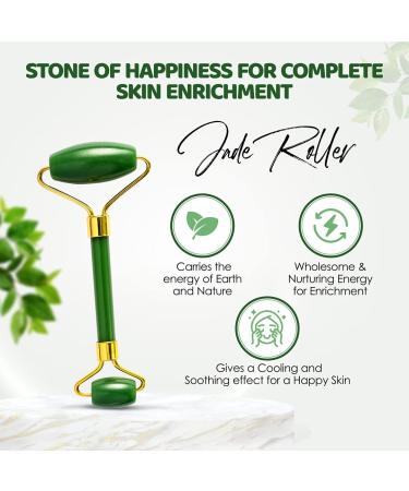 Buy 100% Natural Jade Roller - Anti-Aging Skin Care & Wrinkle Treatment | Shop Organic Face & Neck Rollers Internationally - Buy Online on GoSupps.com
