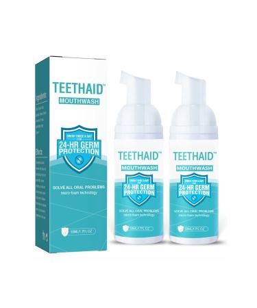 Teethaid mouthwash Teeth Whitening Foam toothpaste tooth whitening toothpaste removal of tartar prevention and treatment of caries elimination of bad breath 50ml (2PCs)
