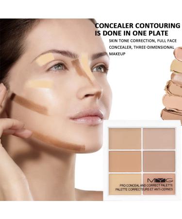 HAOYA 6 Color Correcting Concealer Palette - Cream Contouring Makeup Kit for Dark Circles, Red Marks, and Scars - Light Medium Shade - Buy Online on GoSupps.com