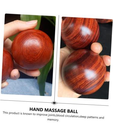 Solid Wood Massage Ball - 5.5cm Hand Roller | Mahogany Muscle Massager & Accessories for Relaxation - Buy Online on GoSupps.com