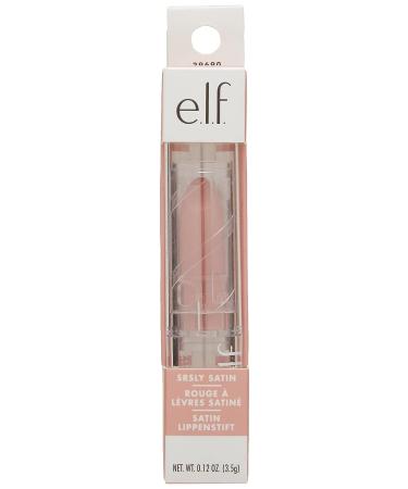 e.l.f. Srsly Satin Lipstick - Intense Color Payoff, Silky Smooth Formula - Creme, 0.16 Oz - Buy Online on GoSupps.com