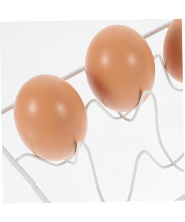Zerodeko Egg Tray Refrigerator Dispenser Kickstand Egg Holder Fridge Egg Storage Household Container Box 18.00X12.00X3.50CM White - Buy Online on GoSupps.com