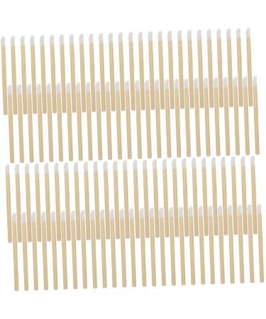 minkissy 400 Pcs Wooden Lip Brush Lip Brush for Lipstick Silicone Lip Wand Bamboo Handle Lip Lip Wands Disposable Makeup Applicator Makeup Use Lipstick Brush Make up Makeup Tools 9x0.5cmx4pcs As Shownx4pcs