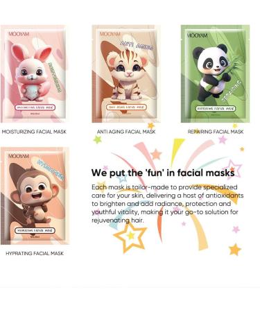 Cute Animal Mask Moisturising & Repairing Sheet Hyaluronic Acid Moisturising & Hydrating Mask - Buy Online on GoSupps.com