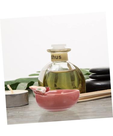 GLEAVI Ceramic Bowl for Essential Oils & Face Cream | DIY Mixing Bowl & Makeup Spatula - Esthetician Supplies - Pink 9x7.5x3.2cm - Buy Online on GoSupps.com